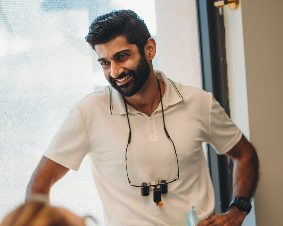 Dr. Khan with a patient